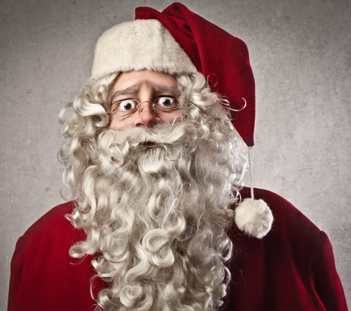 Astonished Santa Claus